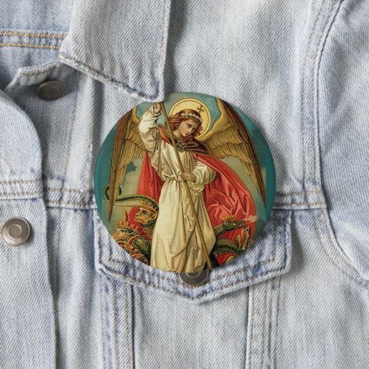 St. Michael the Archangel Ronde Button 4,0 Cm (In situ)