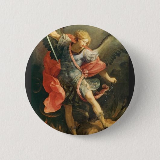 St. Michael the Archangel Ronde Button 5,7 Cm (Voorkant)