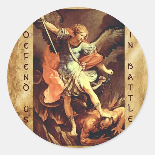 St. Michael the Archangel Ronde Sticker (Voorkant)