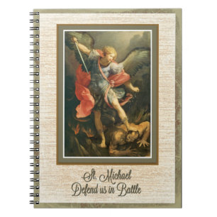 St. Michael the Archangel verdedigt ons in de stri Notitieboek