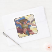 St. Michael the Archangel Vierkante Sticker (Envelop)
