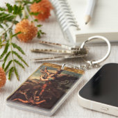 ST. MICHAEL VANGUISHING SATAN Prayer Parchment Sleutelhanger (Voorkant Rechts)