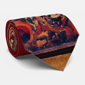 St. Michael Vanquishing Devil als middeleeuwse Kni Stropdas (Opgerold)