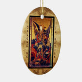 St. Michael Vanquishing Devil Prayer Keramisch Ornament (Rechts)