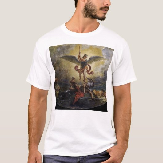 St. Michael verslaat de duivel T-shirt (Voorkant)