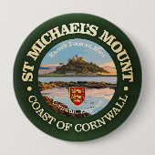 St. Michael's Mount Ronde Button 4,0 Cm (Voorkant)