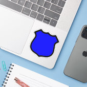 St. Michael's Shield 1-UP Sticker (Laptop met iPhone)