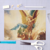 “St Micheal Vanquishing Satan” by Gustave Moreau Tissuepapier (Craft)