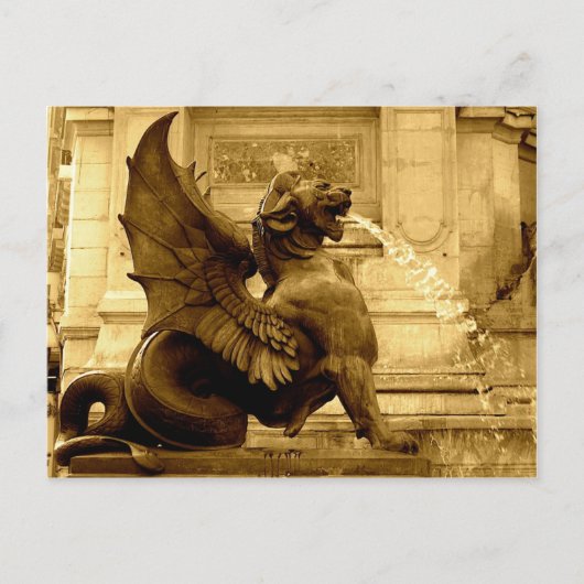 St. Michel Fountain - Parijs, Briefkaart Frankrijk (Voorkant)