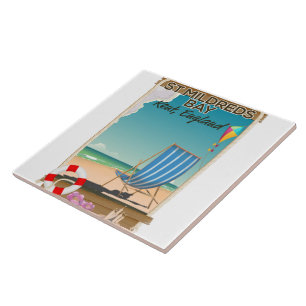 St Mildreds Bay Kent Engeland reisposter Tegeltje