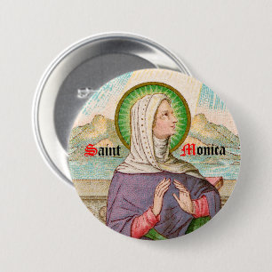 St. Monica of Tagaste (SAU 047; detail) Ronde Button 7,6 Cm