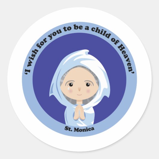 St. Monica Ronde Sticker (Voorkant)
