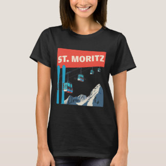 St. Moritz Skien - Retro St. Moritz Ski  T-shirt
