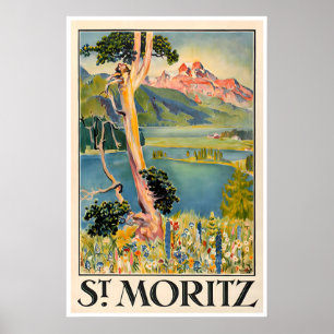 St. Moritz Suisse Impression d'art Déco Maison Sui