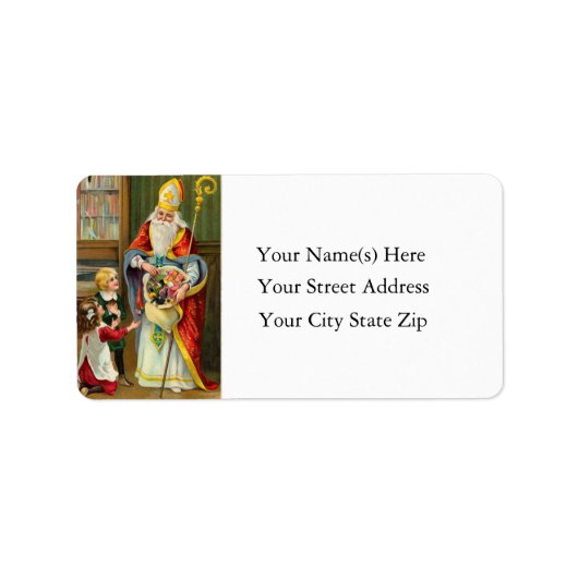 St. Nicholas Adres Label (Voorkant)