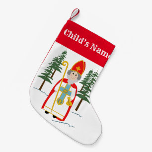 St. Nicholas Custom Name Kleine Kerstsok
