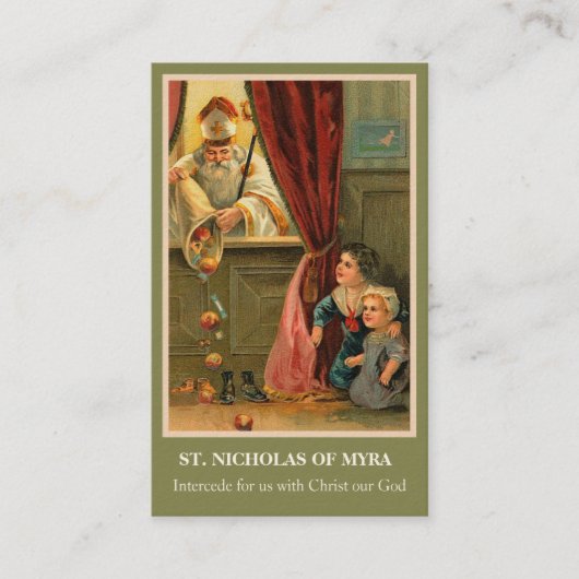 ST. NICHOLAS DE MYRA PRAYER CARTES SAINES (Devant)
