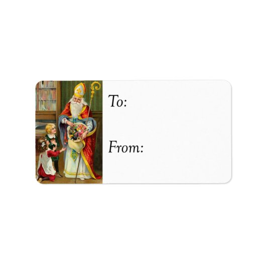 St Nicholas  Gift Label (Voorkant)