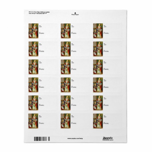 St Nicholas  Gift Label (Full Sheet)