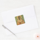St. Nicholas, Moskouse School Vierkante Sticker (Envelop)