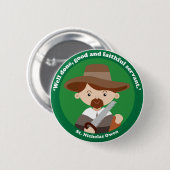 St. Nicholas Owen Ronde Button 5,7 Cm (Voorkant /achterkant)