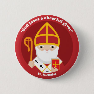 St. Nicholas Ronde Button 5,7 Cm