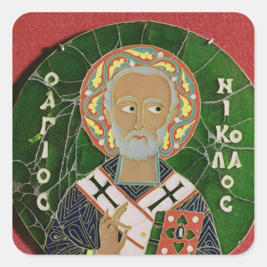St. Nicholas Vierkante Sticker (Voorkant)