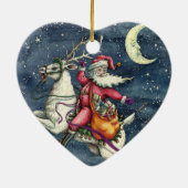 ST. NICK, FLYWITTE REINDEER, CHRISTMAS MAGIC KERAMISCH ORNAMENT (Achterkant)