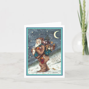ST. NICK IN TEDDY BEAR SUIT, CHRISTMAS TEDDIES FEESTDAGEN KAART