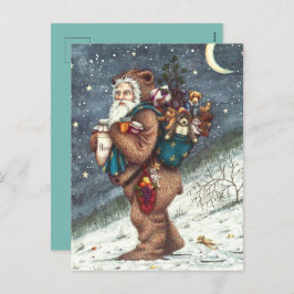 ST. NICK IN TEDDY BEAR SUIT, CHRISTMAS TEDDIES FEESTDAGENKAART