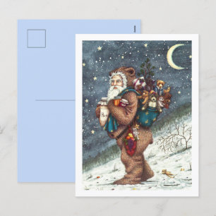 ST. NICK IN TEDDY BEAR SUIT, CHRISTMAS TEDDIES FEESTDAGENKAART