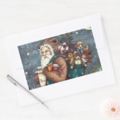 ST. NICK IN TEDDY BEAR SUIT, CHRISTMAS TEDDIES RECHTHOEKIGE STICKER (Envelop)