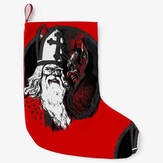 st nick krampus kleine kerstsok (Voorkant)