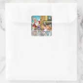 St Nick livre le Étiquette de adresse de Noël Vint (Sac)