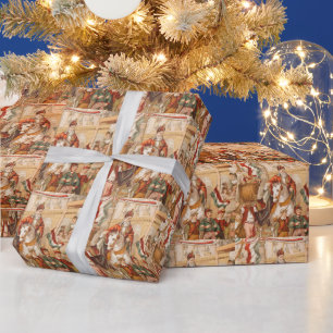 St. Nick St. Nicholas Dutch Sinterklaas  Cadeaupapier