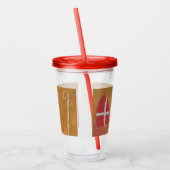 St. Nick St. Nicholas Sinterklaas Miter Waterverf Acryl Drinkbeker (Links)