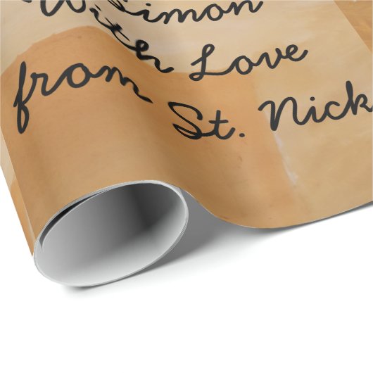 St. Nick Waterverf Sinterklaas St. Nicholas Miter Cadeaupapier (Rol Hoek)