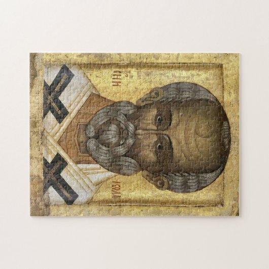 St. Nicolaas de wonderdoener Orthodox Icoon Legpuzzel (Horizontaal)