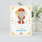 St. Nicolaas Heilige Kaart (Staand voorkant)