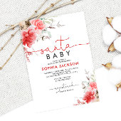 St Noël Berry Père Noël Baby shower Invitation