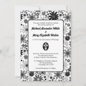 St. Olga Cross Floral Orthodoxe Mariage Invitation (Devant)