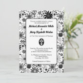 St. Olga Cross Floral Orthodoxe Mariage Invitation (Debout devant)