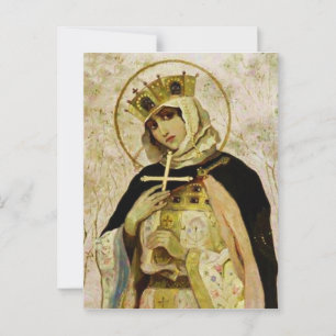 “St Olga” door Mikhail Nesterov Briefkaart