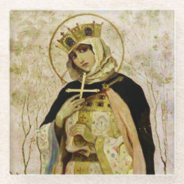 “St Olga” door Mikhail Nesterov Glazen Onderzetter
