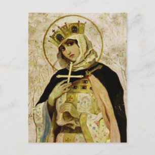 "St Olga" van Mikhail Nesterov Briefkaart