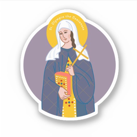 St. Olympia de Deaconess Sticker (Voorkant)