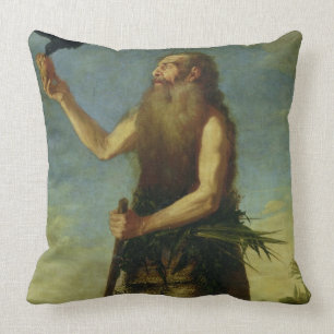 St. Onuphrius (olie op doek) Kussen