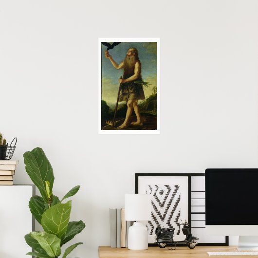 St. Onuphrius (olie op doek) Poster (Thuiskantoor)