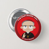 St. Oscar Romero Ronde Button 5,7 Cm (Voorkant /achterkant)