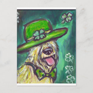 st paddys dag sir pieaten briefkaart